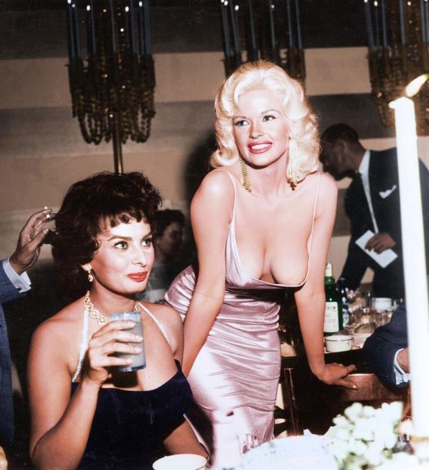 Sophia Loren (born 1934) and Jayne Mansfield (1933-1967)