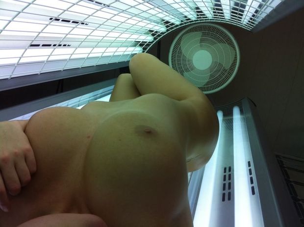 In my tanning bed