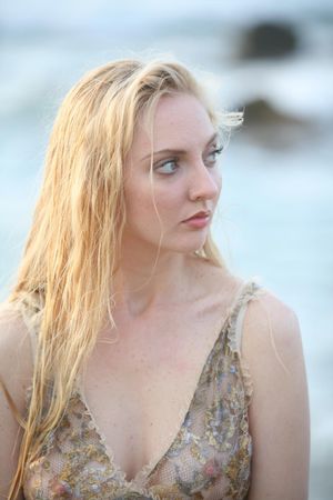 Cute see-thru nipples sexy blonde