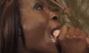 Black ebony lady gets her semen facial like a fountain of youth