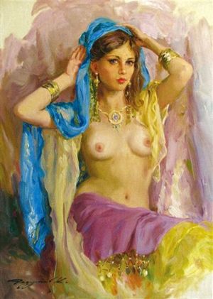 Painting by Konstantin Ramuzov, a Russian modern painter