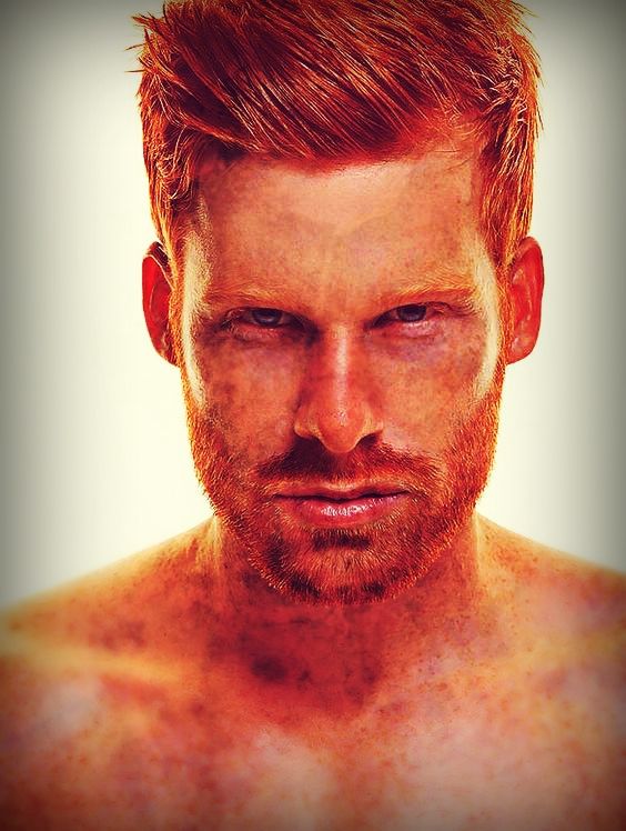 Intensely Focused Hot Redhead Guy