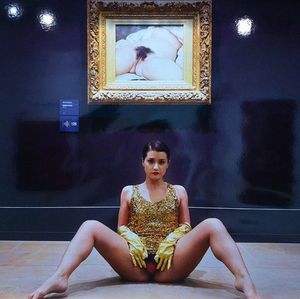 Deborah de Robertis. . . . imitating art