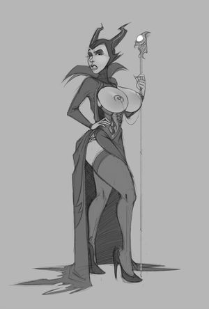 sleeping beauty maleficent taboolicious high resolution breasts high heels nipples shoes thighhighs