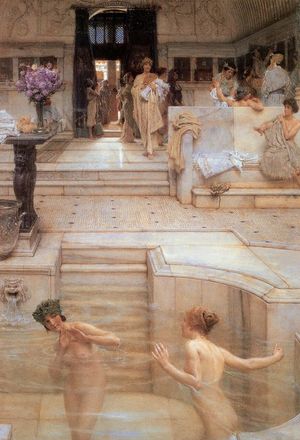 by Sir Lawrence Alma-Tedema, Harem baths