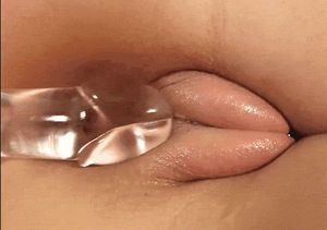 Crystal dildo fascinates