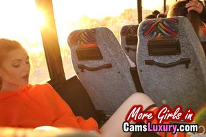 Natalie pulling panties aside