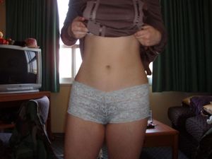 Cute hedhead amateur in panties