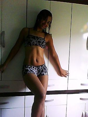 Beautiful latina in dark