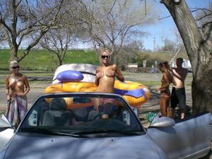 Nice amateur tits touching