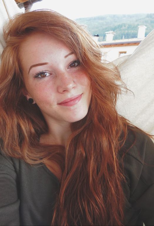 red hair and brown eyes