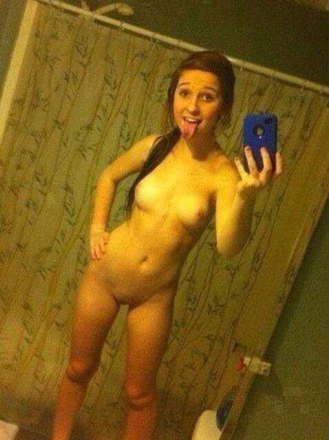 Nude Bathroom Selfie
