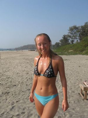 Nice amateur on beach