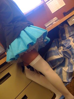 Shot of hottie dressed as alice for halloween