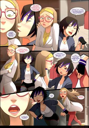 baymax big_hero_6 comic disney female gogo_tomago honey_lemon sillygirl speech_bubble