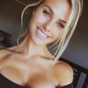 Superb Blonde smiling