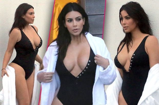 Kim-Kardashian-Black-Bathing-Suit-Boobs-First-Time-Post-Baby-Body--pp