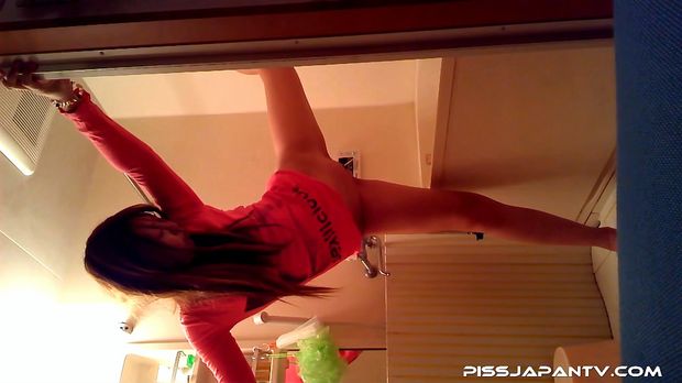 she is peeing in the bathroom, watch the video at pissjapantv