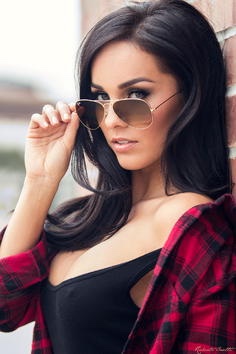 Dazzling eyes in see-through attire