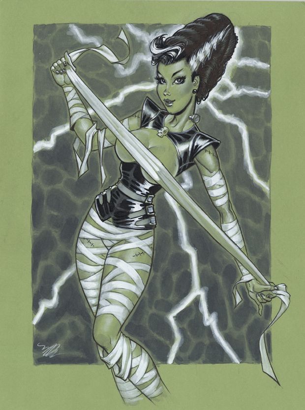 Art Of Women - Bride Of Frankenstein - By Doonboy