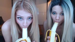 Blowjob banana battle
