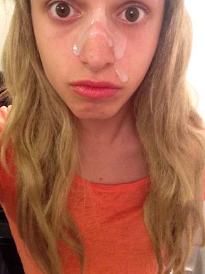 cumcoveredashley: After gangbang selfie! Only one of the loads...