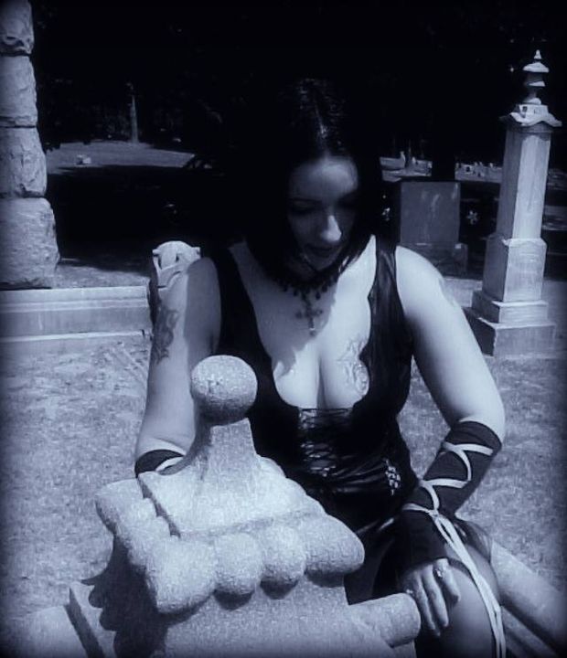 Goth chicks are always ready for a costume party