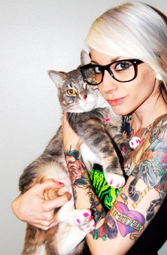cat and tattoos