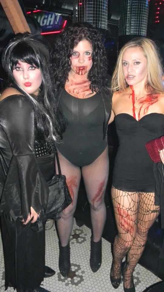 Three pose at halloween party. Wish I knew that blonde.