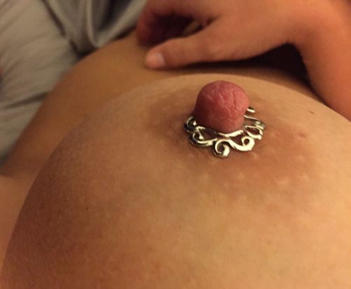 This is an absolutely beautiful pencil eraser nipple. I love the jewelry as well. Something that beautiful should be adorned with jewelry. Thanks for the submission!