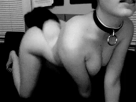 Swishing her tail.