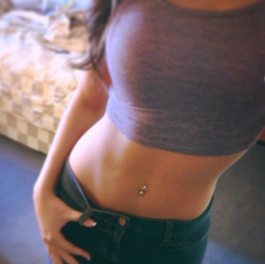 Sexy brunette in photo