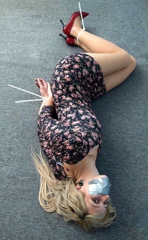blonde kidnapped and bound