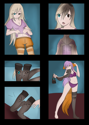 Mitsuho into Stockings - inanimate TF by Luxianne