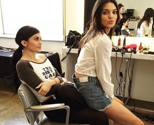 kendall kylie jenner lap sitting