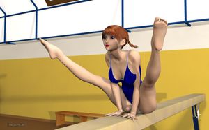 Dickgirl gymnast