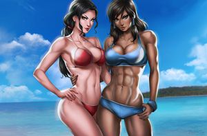 Korra-& Asami Beachtime.