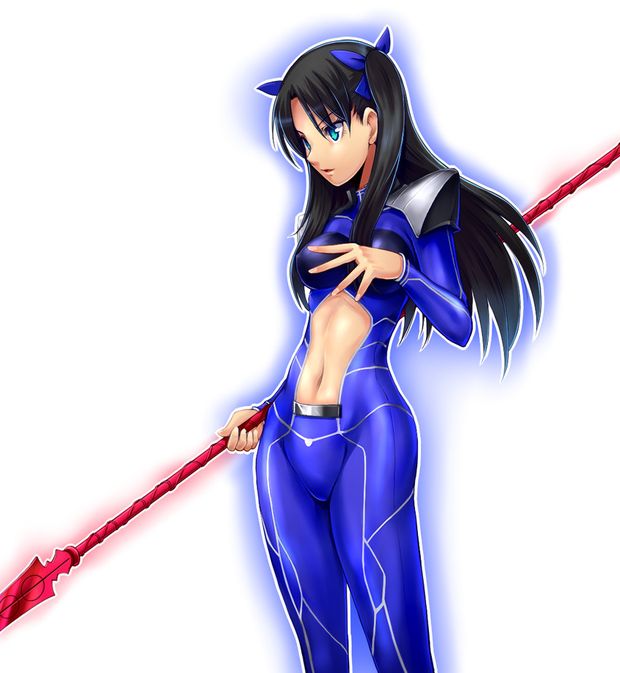 lancer and toosaka rin (fate/stay night and fate (series)) drawn by taru neko