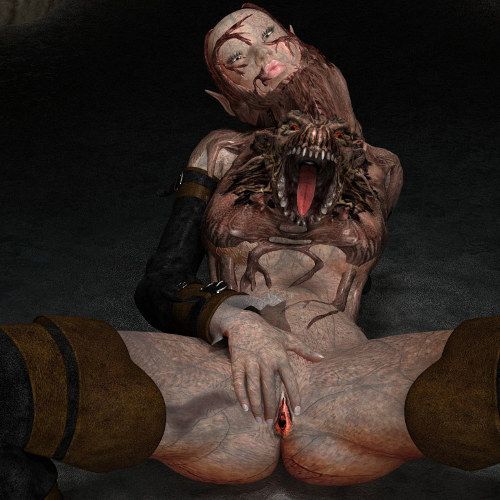 Monster women masturbation scene