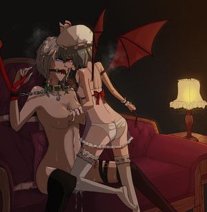 izayoi sakuya and remilia scarlet (touhou) drawn by ababc13