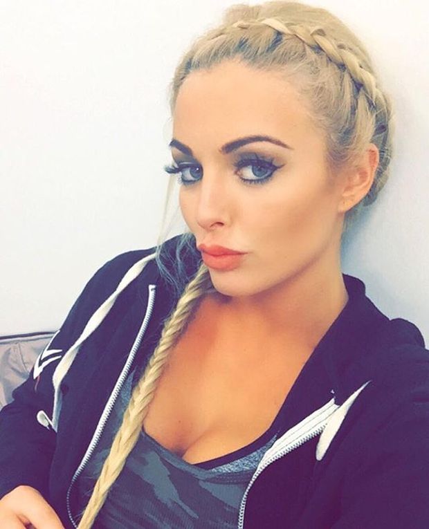 Braided blonde babe