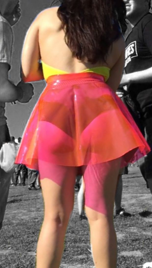 Teen slut clear latex skirt - ruidofest