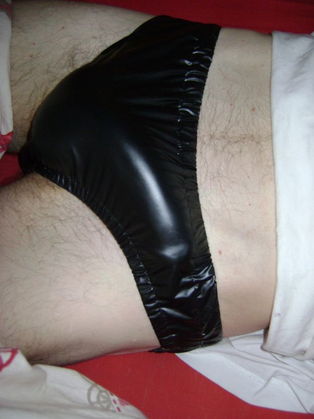 hard wet dick in plasticpants