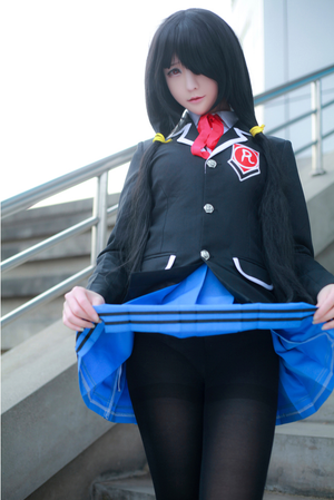 tokisaki kurumi cosplay upskirt
