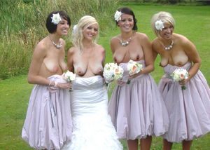 Tit flash by bridesmaids