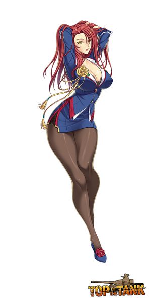 Top of the Tank - Red Haired babe