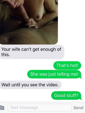Text message I got from my wife’s FWB The other night!
