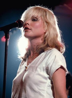Debbie Harry on stage.