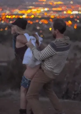 Couple fucking outdoors at night