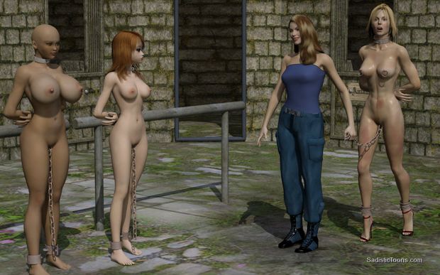 Getting the slavegirls ready for the auction